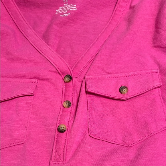 Croft & Barrow Perriwinkle and Pink Button-Up Tops - Picture 11 of 12